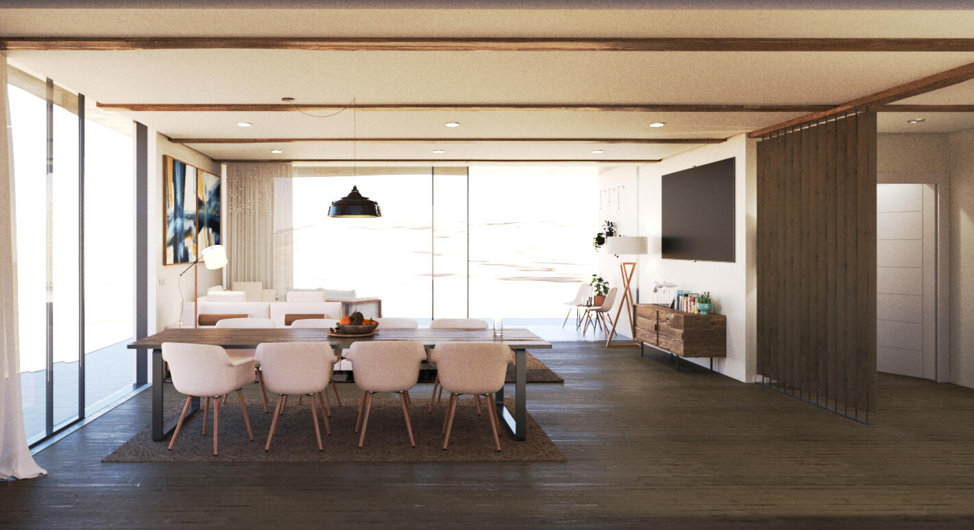 Dining and living room